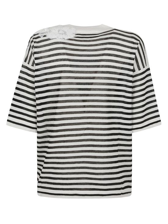 25SS 에르마노 설비노 반팔 티셔츠 D465L724APR ETQ A4626 BASE BIANCA - ERMANNO SCERVINO