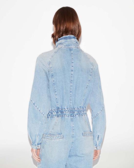  이자벨마랑에뚜왈 점프수트 Isabel Marant Etoile Kimea 데님 오버롤 라이트 블루 - ISABEL MARANT ETOILE