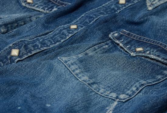 25SS 비즈빔 데님 셔츠 소셜 스컬프처  크래시 0125105007002 - VISVIM