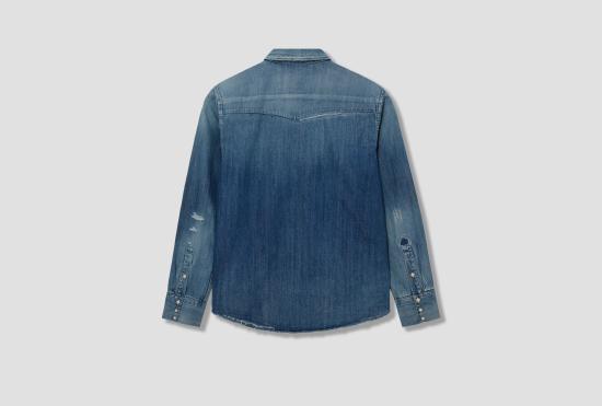 25SS 비즈빔 데님 셔츠 소셜 스컬프처  크래시 0125105007002 - VISVIM