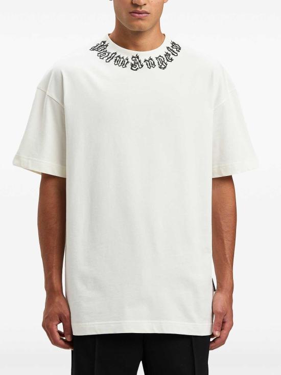 25SS 팜앤젤스 반팔 티셔츠 PMAA001S25JER0020310 Cream - PALM ANGELS