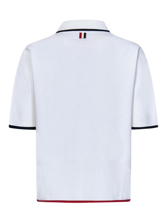 24FW 톰브라운 폴로 티셔츠 FKP101AY5502100 White - THOM BROWNE