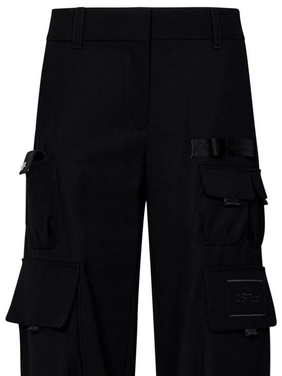 24FW 오프화이트 스트레이트 팬츠 OWCF017S24FAB0011010 Black - OFF WHITE