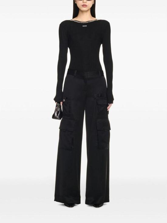  오프화이트 긴팔 티셔츠 OWAD259F24JER0011001 Black - OFF WHITE