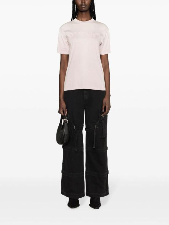 24FW 오프화이트 반팔 티셔츠 OWAA049S24JER0013636 Pink - OFF WHITE