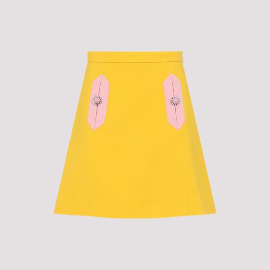 25SS 발렌티노 가라바니 숏 스커트 6B3RACE81CF R6H BRIGHT NARCISO PALE ROSE