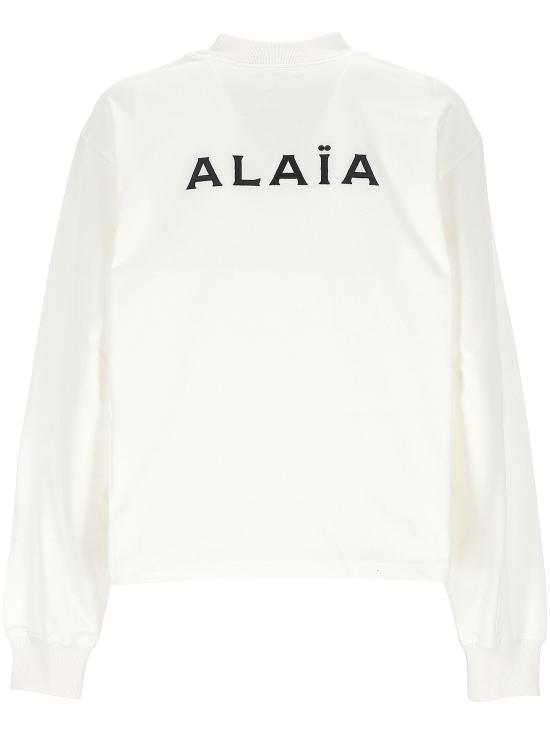 25SS 알라이아 긴팔 티셔츠 AA9H1139J010A 000 White - ALAIA