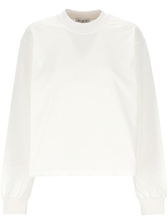 25SS 알라이아 긴팔 티셔츠 AA9H1139J010A 000 White