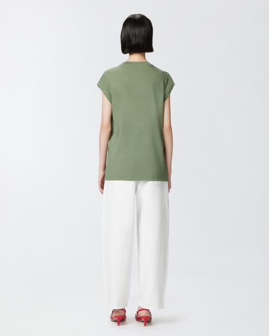 25SS 핑코 반팔 티셔츠 104603A2D1V49 Green - PINKO