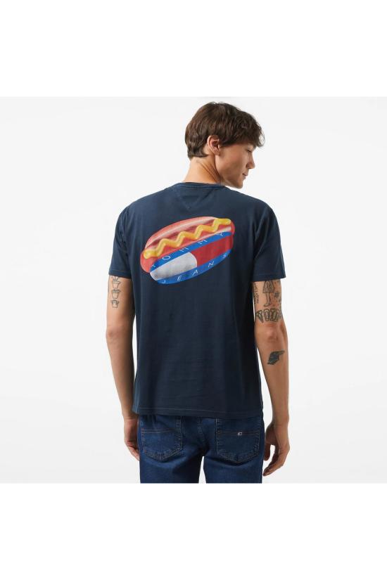  토미진 반팔 티셔츠 DM0DM18552 C1G Blue - TOMMY JEANS