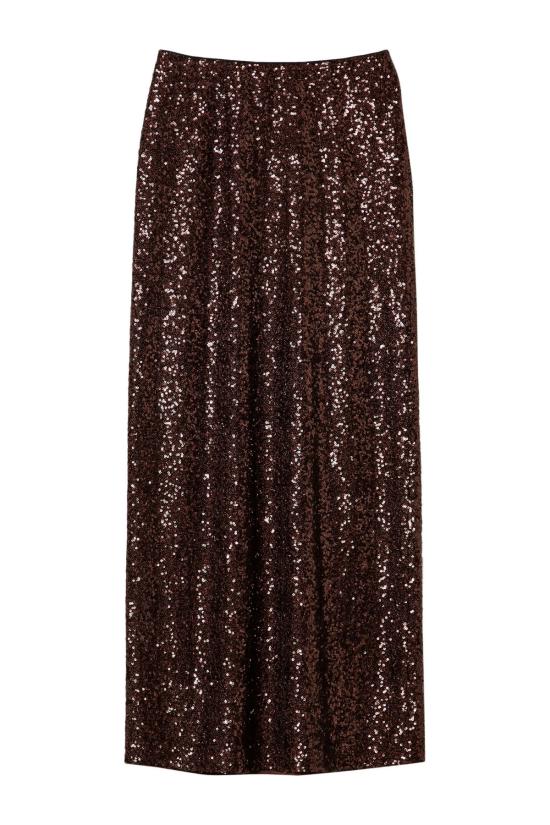  트윈셋 롱 스커트 242TF2030 dark brown