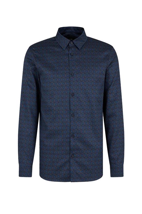  알마니 긴팔 셔츠 6DZC45 ZNZRZ 75AS dark blue