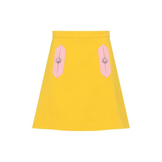 25SS 발렌티노 가라바니 숏 스커트 6B3RACE81CF 6 Yellow