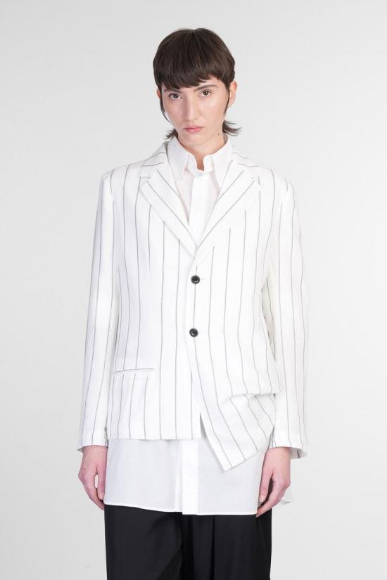 25SS 와이즈 요지 야마모토 자켓 420183 YP J11 511 WHITE