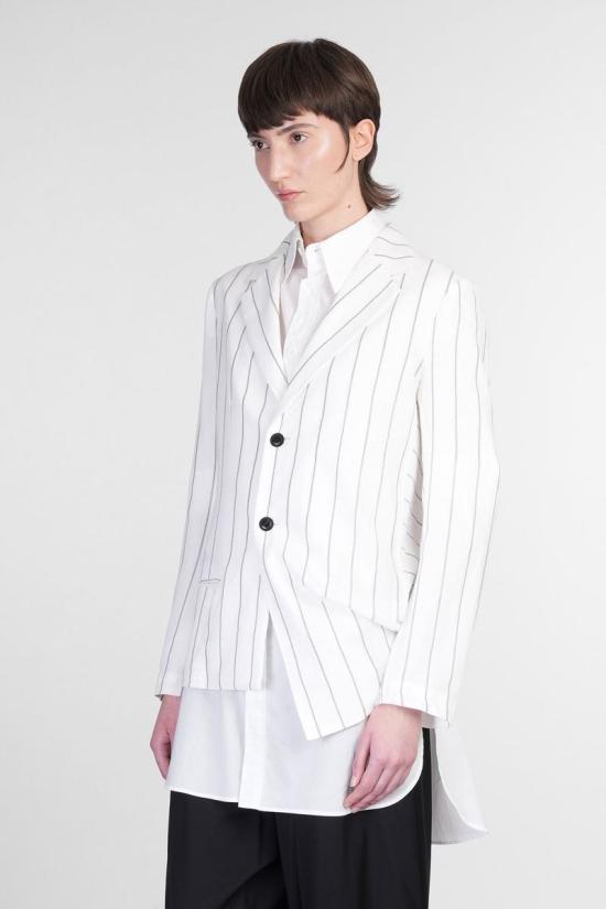 25SS 와이즈 요지 야마모토 자켓 420183 YP J11 511 WHITE - Y’S YOHJI YAMAMOTO