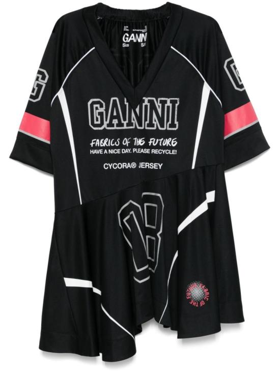 25SS 가니 원피스 T4295 Black