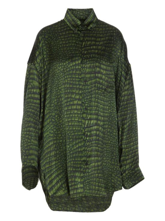 25SS 발렌시아가 셔츠 814121 TRLC73001 Green