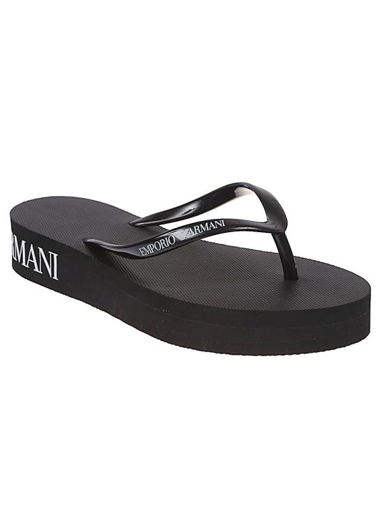 25SS 엠포리오 아르마니 뮬/슬리퍼 XVQS09 XN11800002 Black - EMPORIO ARMANI