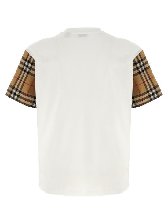 25SS 버버리 체크 코튼 티셔츠 8073029WHITE - BURBERRY