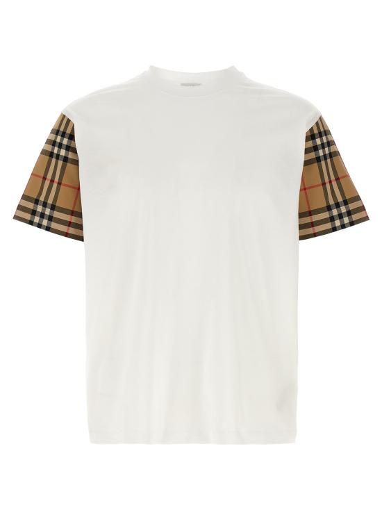 25SS 버버리 체크 코튼 티셔츠 8073029WHITE