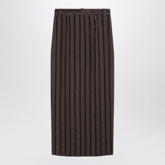 25SS 브루넬로 쿠치넬리 스커트 MH911G3786CO Brown - BRUNELLO CUCINELLI