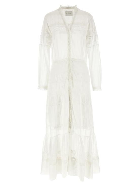 25SS 이자벨마랑에뚜왈 롱 원피스 RO0723FAC1J15E20WH