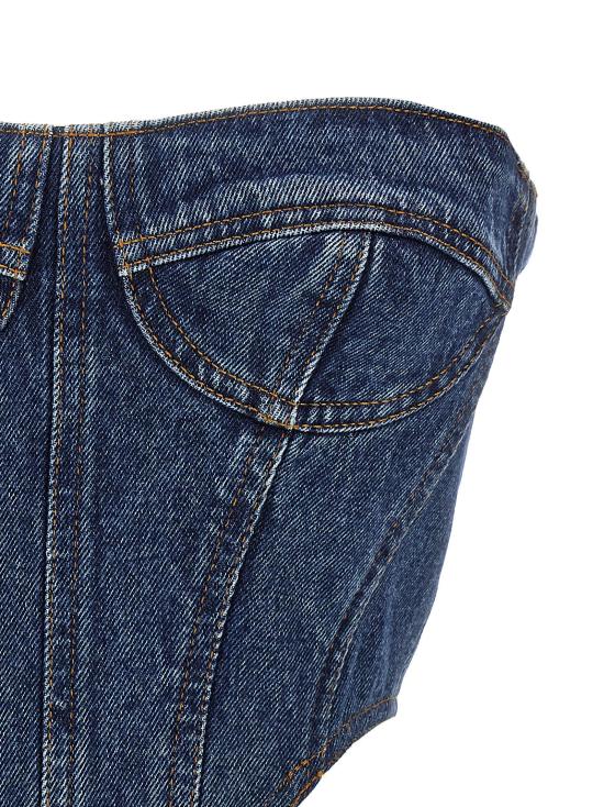  데이비드 코마 민소매 티셔츠 PF23DK71DTINDIGO - DAVID KOMA