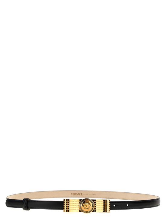 25SS 베르사체 지아니 리본 레더 슬림 벨트 1017978DV3T1B00V