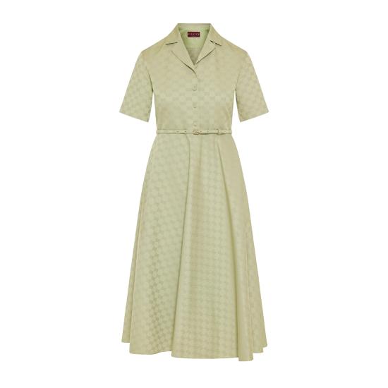 25SS 구찌 원피스 818349Z8BYL 3441 SILT GREEN