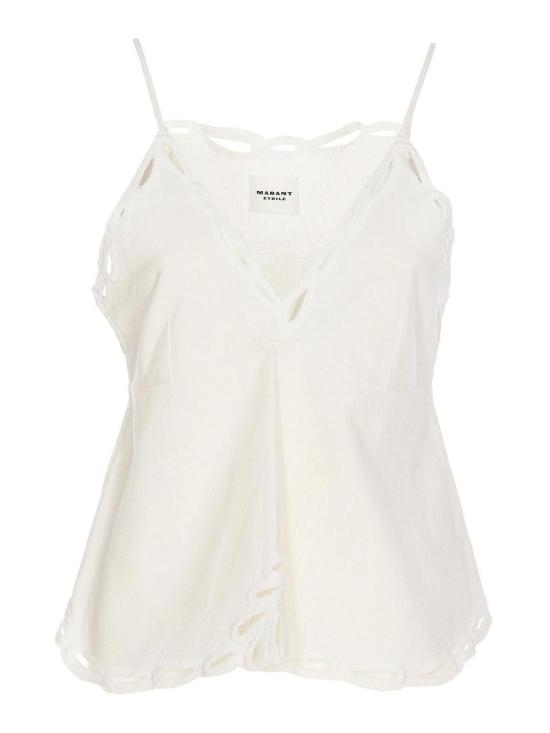  이자벨마랑에뚜왈 민소매 티셔츠 HT0537FAC1J12E20WH White