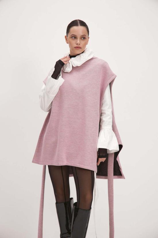  모노수트 베스트 모노슈트 웜 후드 조끼 로즈/블랙 - MONOSUIT