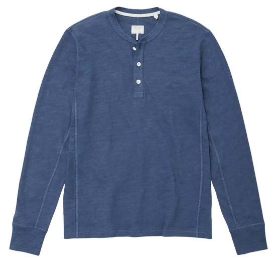  랙앤본 긴팔 티셔츠 Rag & Bone 코튼 롱슬리브 클래식 헨리원 인디고