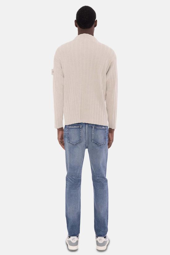  스톤 아일랜드 스웨터 고스트 피스 쿼터 지퍼  카키 - STONE ISLAND