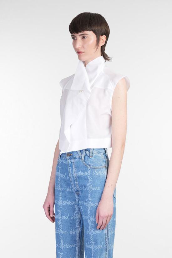 25SS 비비안웨스트우드 블라우스 420496 15010065 W012U WHITE - VIVIENNE WESTWOOD