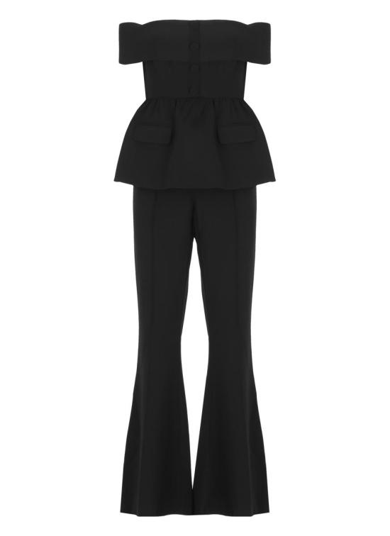 25SS 셀프 포트레이트 점프수트 RS25091JSBCREPE OFFBLACK Black