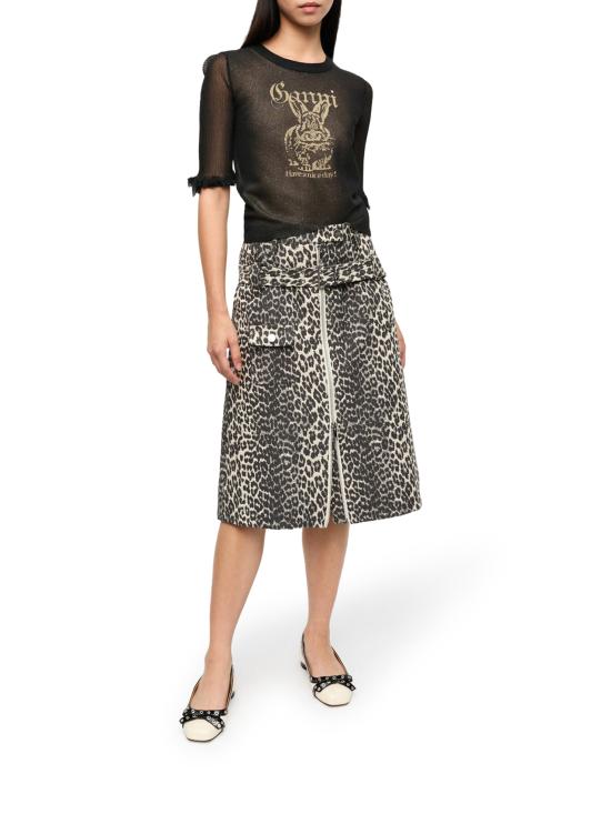 25SS 가니 반팔 티셔츠 K2479099 BLACK DOM - GANNI