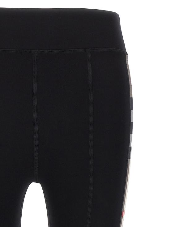 25SS 버버리 체크 트리밍 스트레치 저지 레깅스 8072124BLACK - BURBERRY