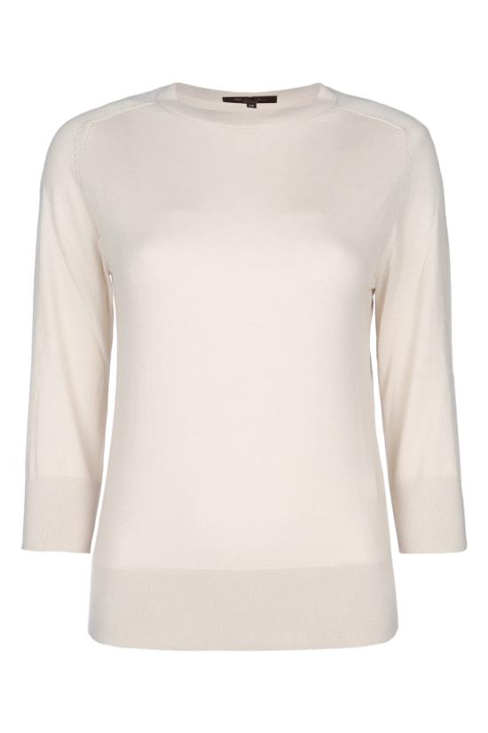 25SS 로로피아나 / 여성 피우마 크루넥 니트 FAM9050 A314 TAPIOCA BPG