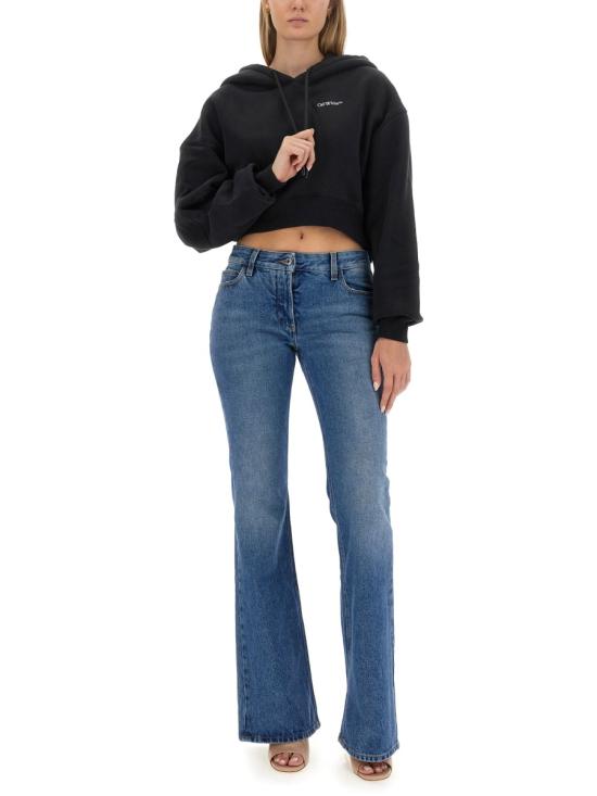  오프화이트 후드 티셔츠 OWBB057 F23JER0011001 BLACK - OFF WHITE