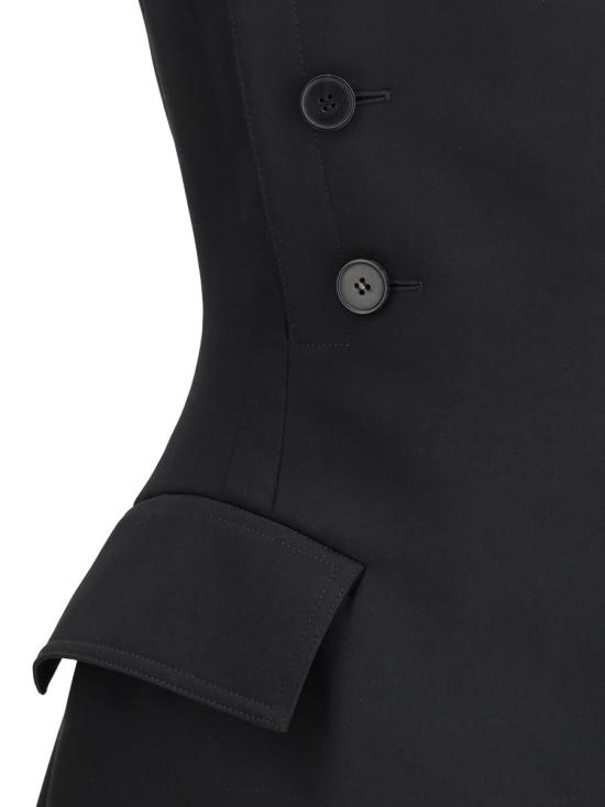 25SS 알렉산더 맥퀸 숏 원피스 833439QJADK 1000 Black - ALEXANDER MCQUEEN