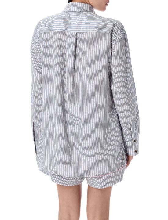 25SS 가니 셔츠 W03126933 326 LIGHT BLUE STRIPED - GANNI