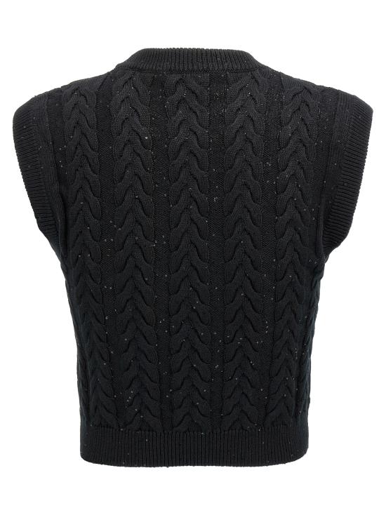 25SS 브루넬로 쿠치넬리 베스트 MDV798130C101 Black - BRUNELLO CUCINELLI