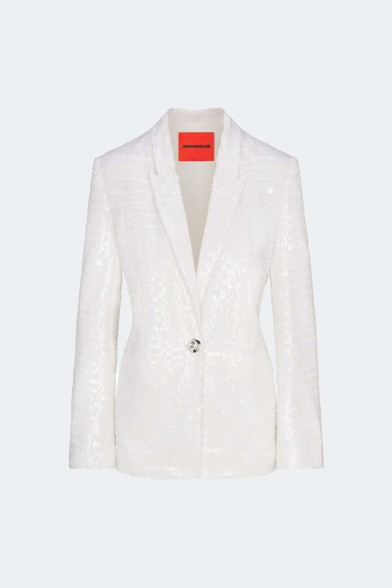  사이먼밀러 수트 자켓 사이먼 밀러 레녹스 스팽글 재킷 마카다미아 - SIMONMILLER