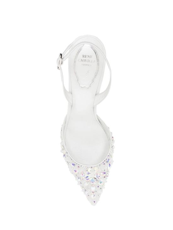 25SS 르네 카오빌라 샌들 C11703 080PI01V749 WHITE LACE CRYSTAL AB STONES - RENE CAOVILLA