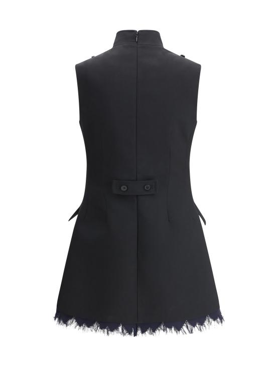 25SS 알렉산더 맥퀸 숏 원피스 833439QJADK 1000 BLACK - ALEXANDER MCQUEEN