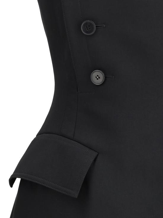 25SS 알렉산더 맥퀸 숏 원피스 833439QJADK 1000 BLACK - ALEXANDER MCQUEEN