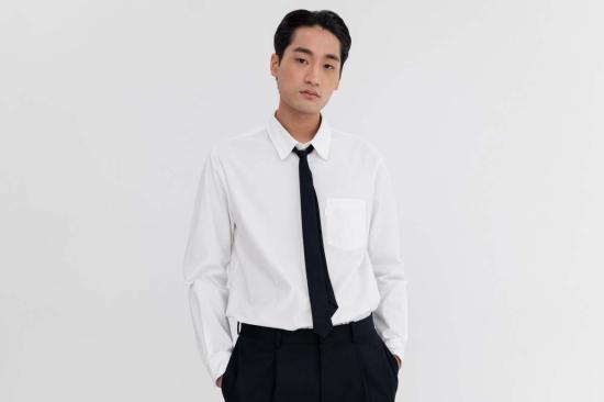  포터리 긴팔 셔츠 도자기 버튼 다운  화이트 - POTTERY