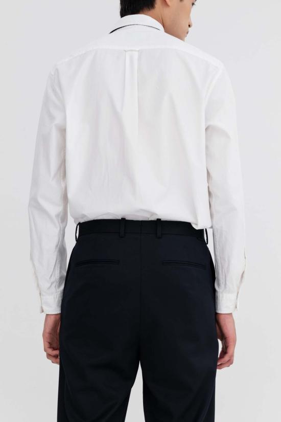  포터리 긴팔 셔츠 도자기 버튼 다운  화이트 - POTTERY