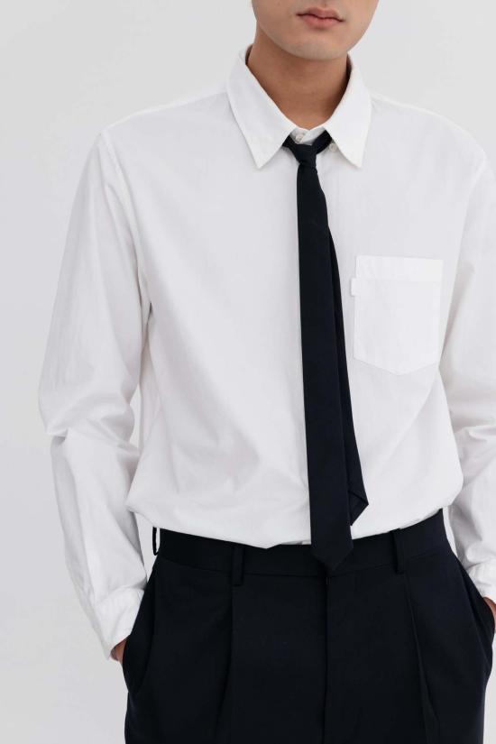  포터리 긴팔 셔츠 도자기 버튼 다운  화이트 - POTTERY