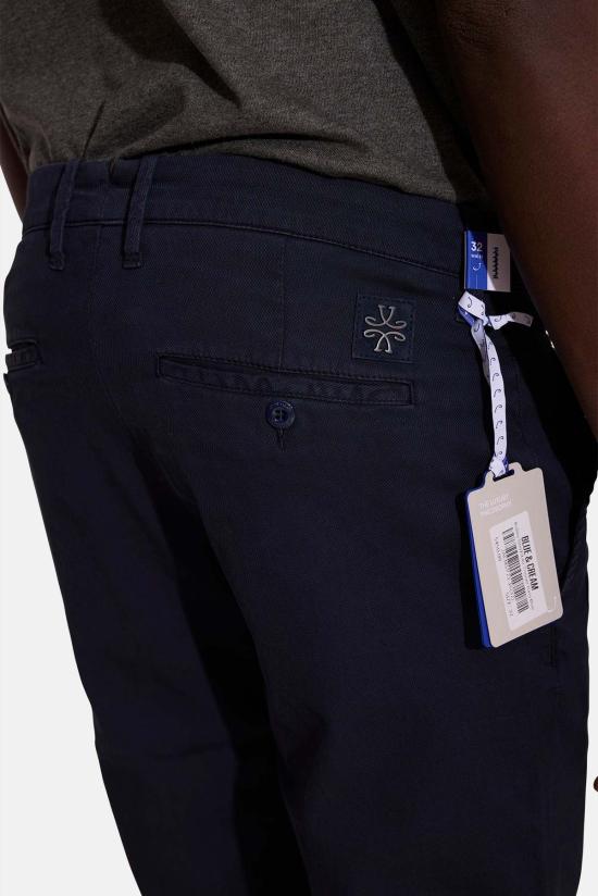  야콥코헨 스트레이트 팬츠 Jacob Cohen Bobby 슬림핏 피케 트라우저 네이비 - JACOB COHËN